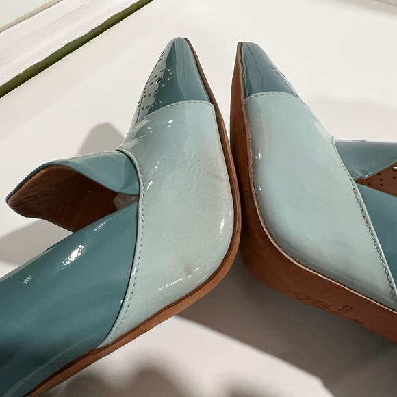 Kurt Geiger London Bond Blue Leather Courts Heels  37 - Picture 10 of 16